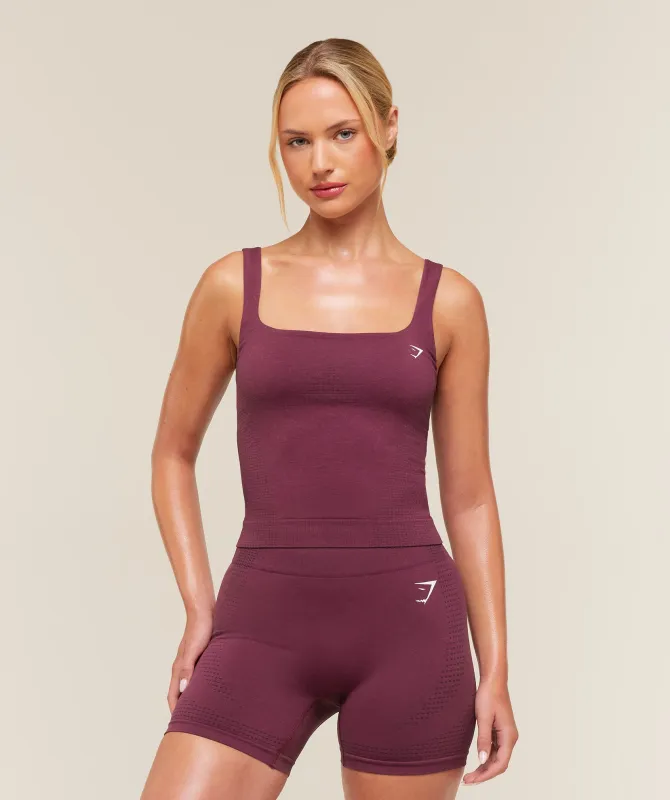 Gymshark Vital Seamless Tank With Shelf - Strength Pink/Marl made by Gymshark