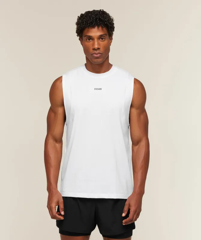 Gymshark Running Boxy Tank - White made by Gymshark