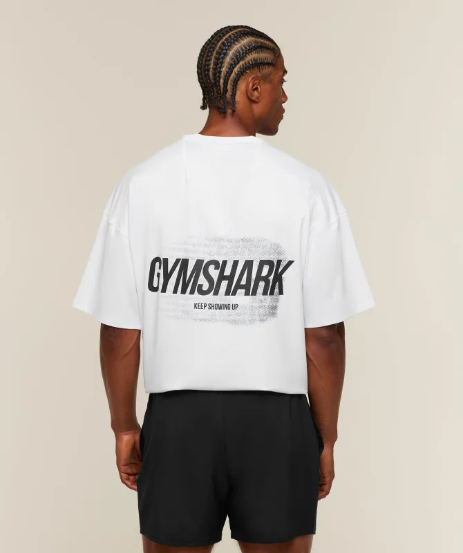 Gymshark Hybrid T-Shirt - White made by Gymshark