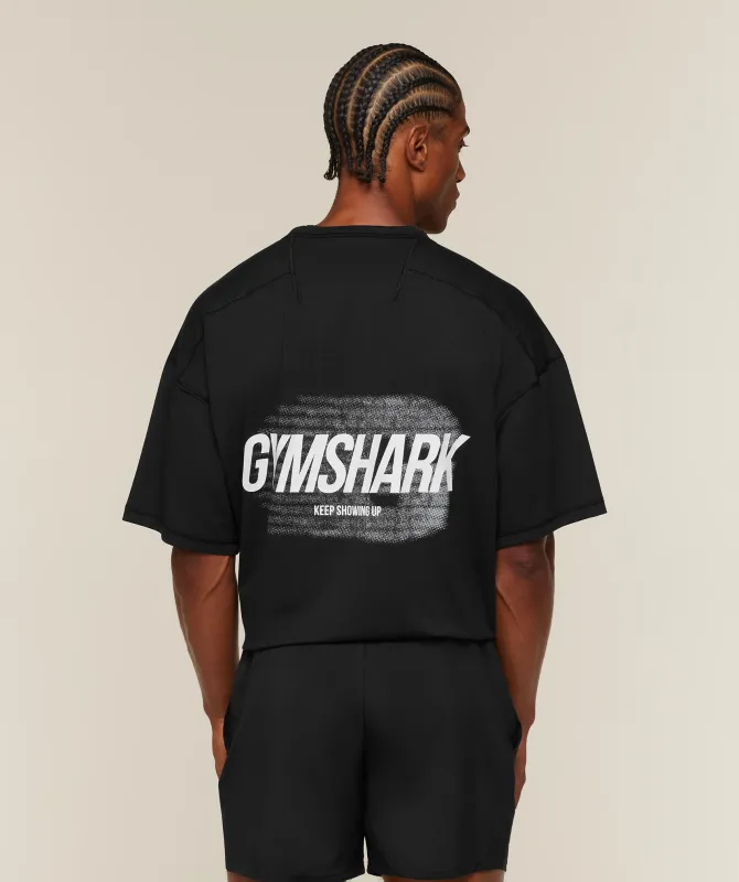 Gymshark Hybrid T-Shirt - Black made by Gymshark