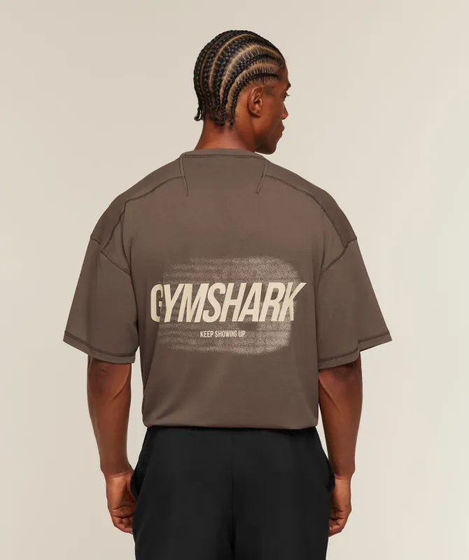 Gymshark Hybrid T-Shirt - Soft Brown made by Gymshark