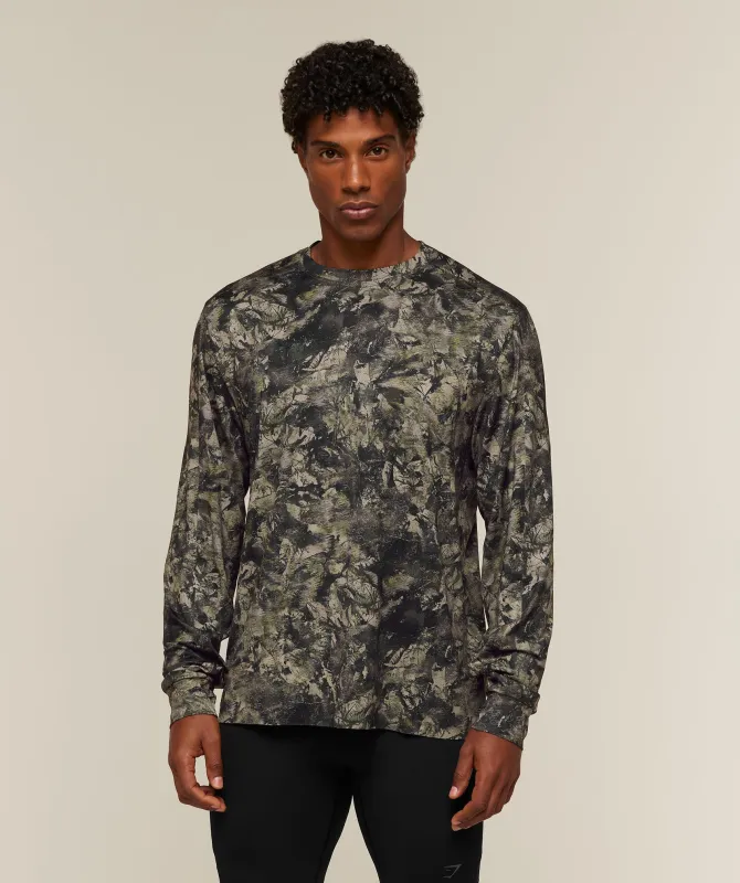 Gymshark Running Elite Long Sleeve T-Shirt - Chalk Beige made by Gymshark