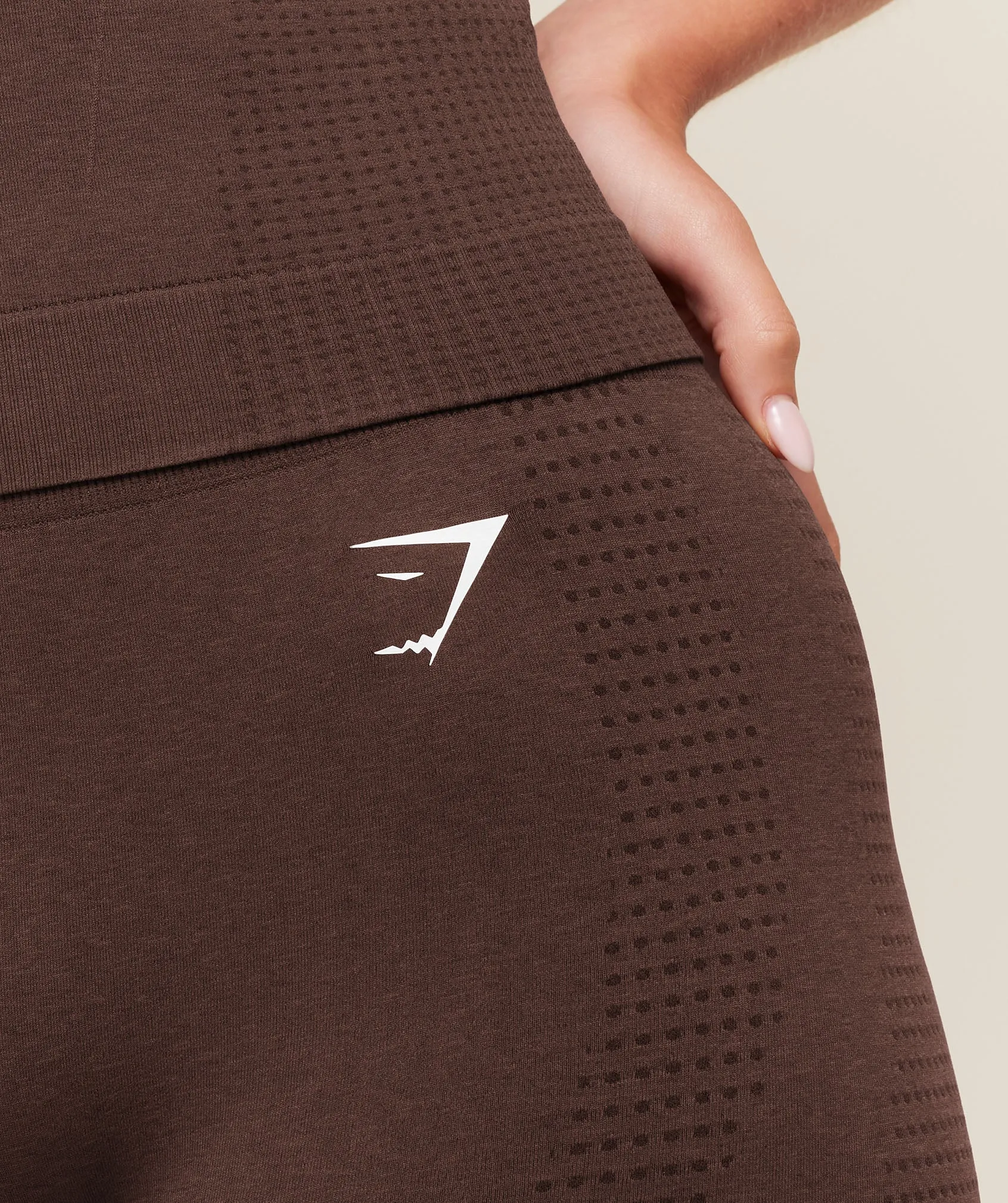 Gymshark Vital Seamless 2.0 Shorts - Rich Espresso Brown/Marl sold by Gymshark product image thumbnail 4