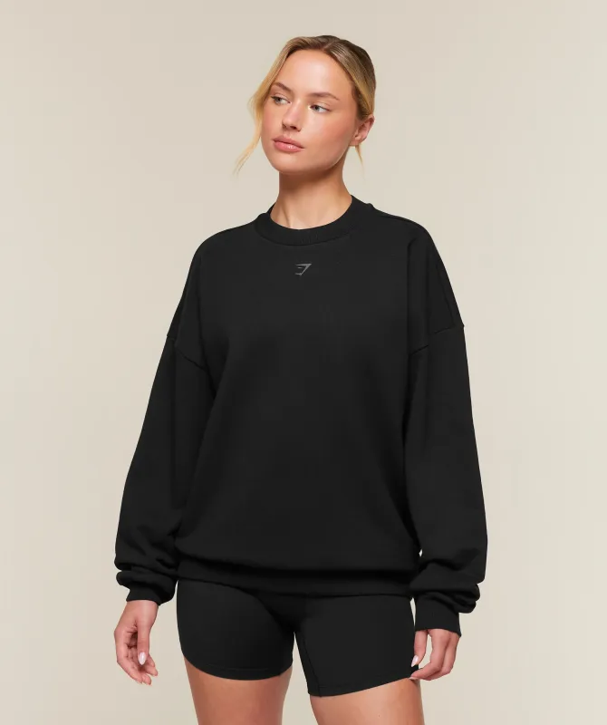 Gymshark For The Ones Who Show Up Graphic Sweatshirt - Black made by Gymshark