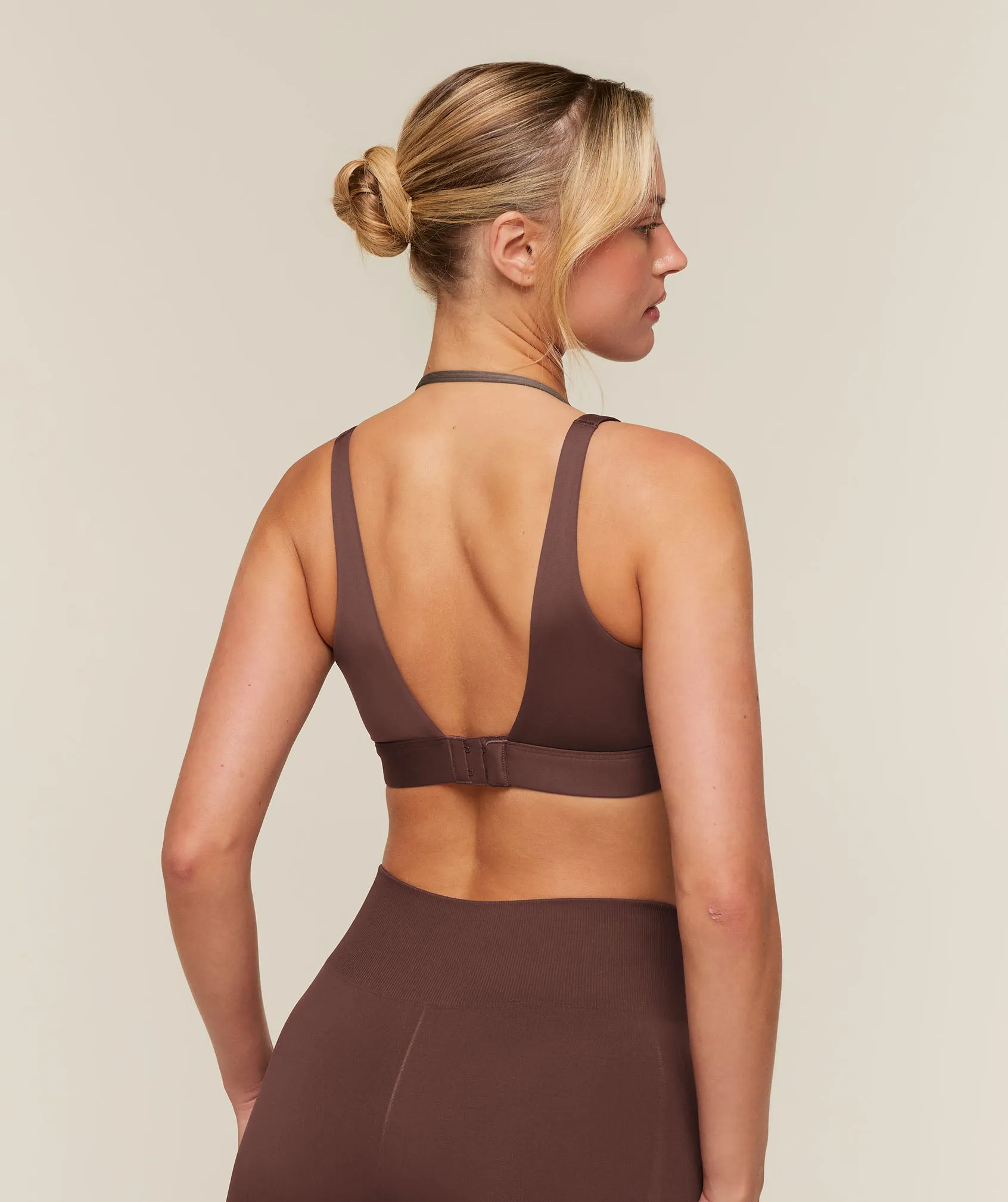 Gymshark Double Layer Medium Support Sports Bra - Espresso Brown/Soft Brown sold by Gymshark product image thumbnail 2