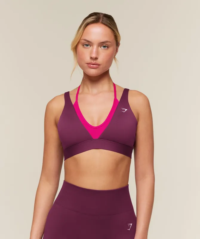 Gymshark Double Layer Medium Support Sports Bra - Strength Pink/Performance Pink made by Gymshark