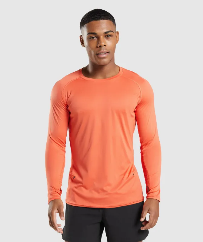 Gymshark Speed Long Sleeve T-Shirt - Papaya Orange made by Gymshark