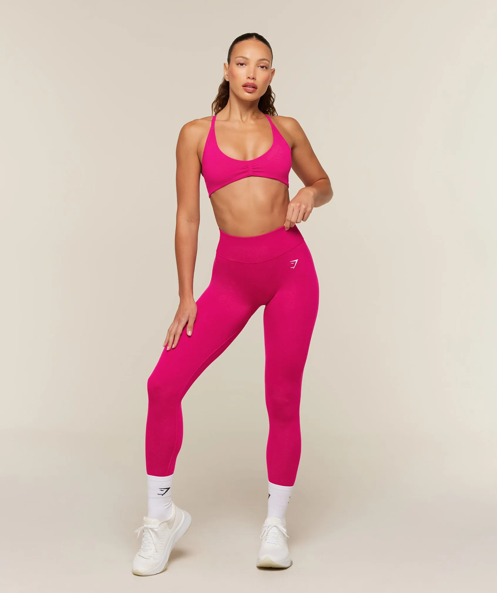 Gymshark Relay Seamless High-Rise Leggings - Performance Pink sold by Gymshark product image thumbnail 4