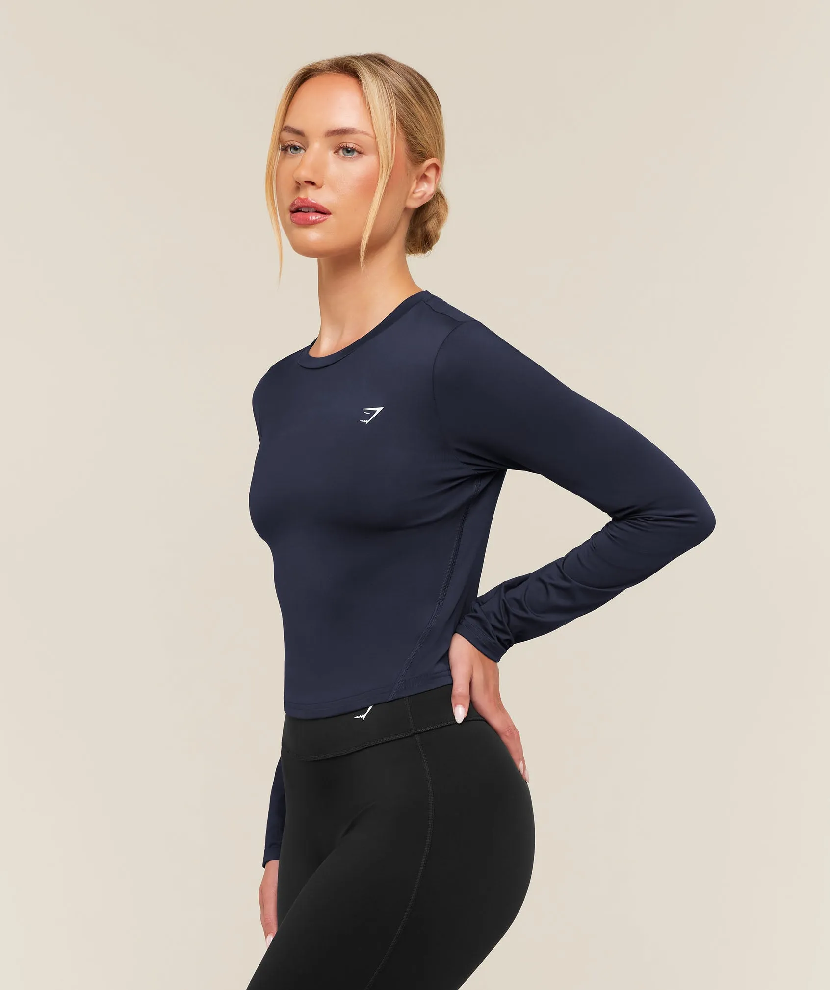 Gymshark Training Midi Long Sleeve Top - Heavy Blue sold by Gymshark product image thumbnail 3
