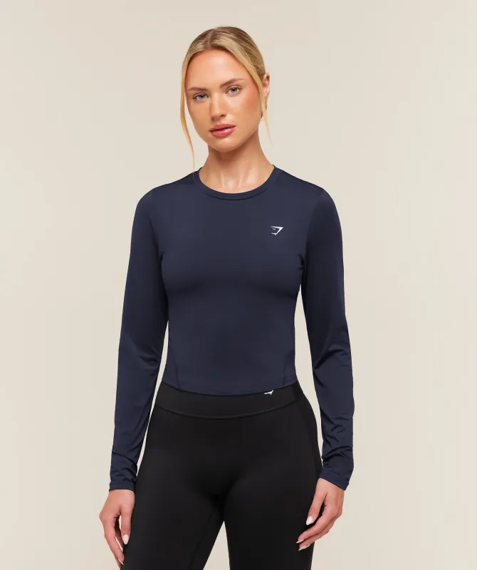 Gymshark Training Midi Long Sleeve Top - Heavy Blue made by Gymshark