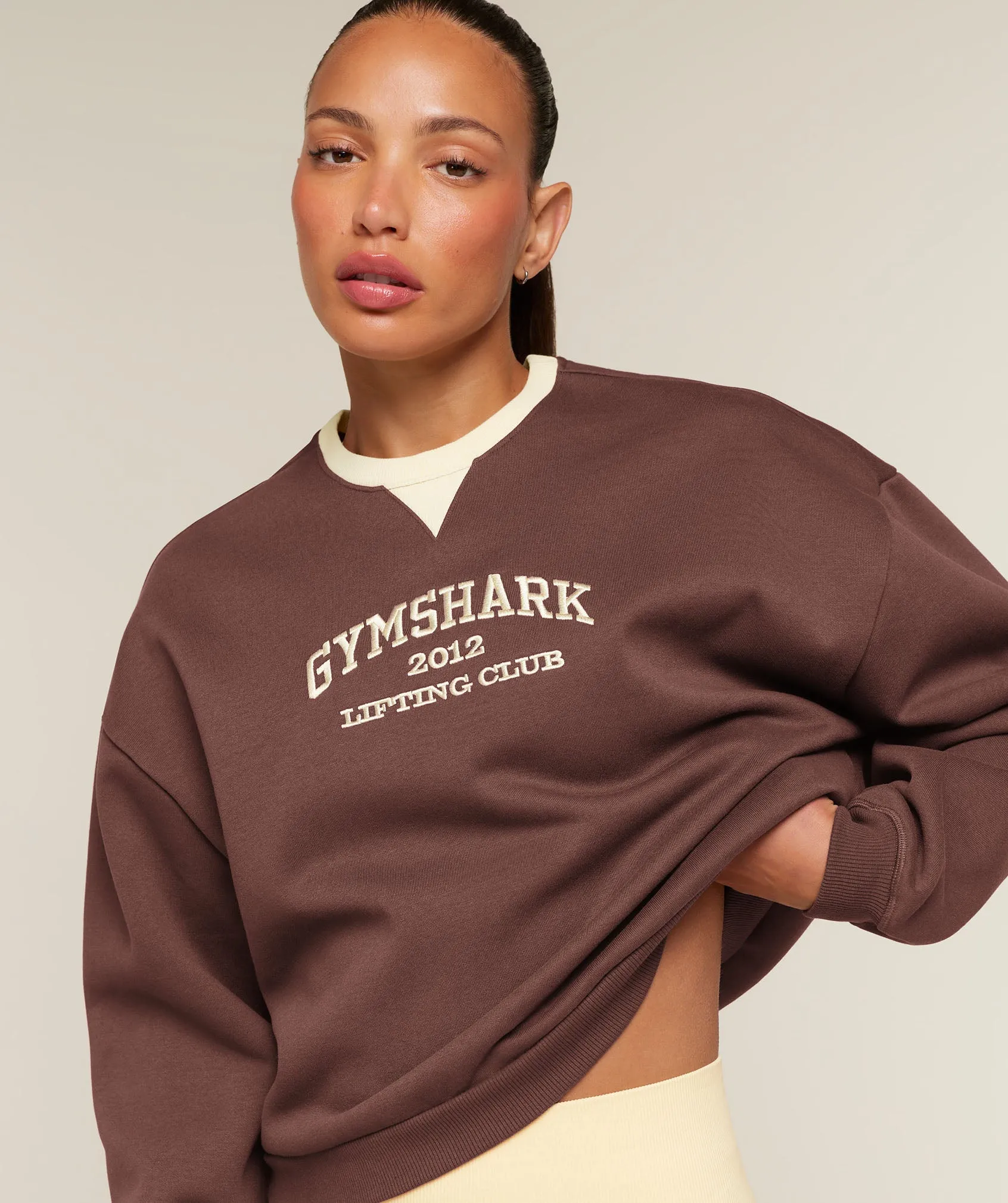 Gymshark Cosy Luxe Campus Sweatshirt - Espresso Brown sold by Gymshark product image thumbnail 5