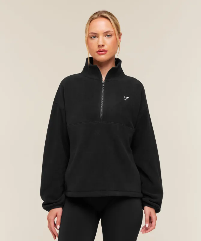 Gymshark Polar Fleece 1/4 Zip - Black made by Gymshark