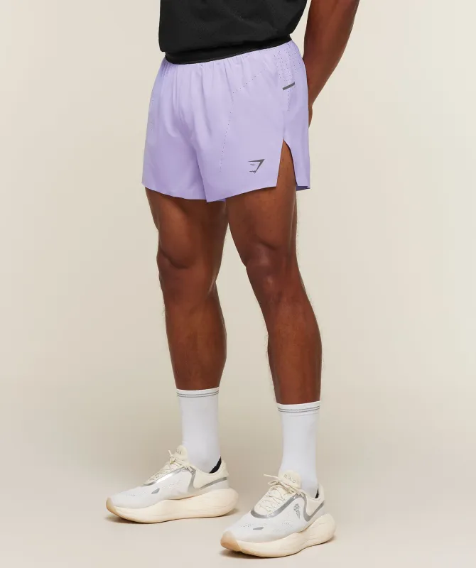 Gymshark Running Elite High Split Race Day Shorts - Pace Purple made by Gymshark