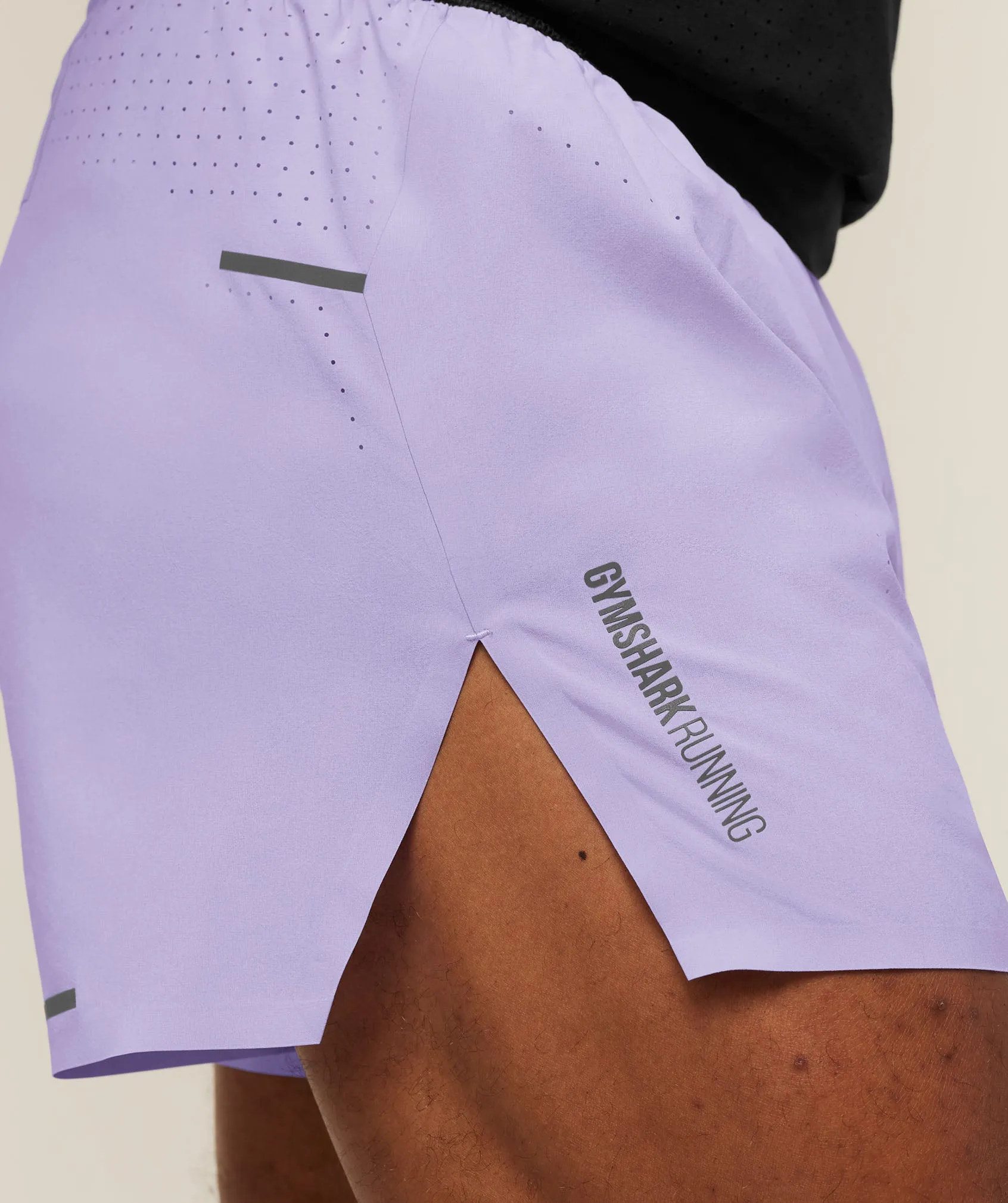 Gymshark Running Elite High Split Race Day Shorts - Pace Purple sold by Gymshark product image thumbnail 5