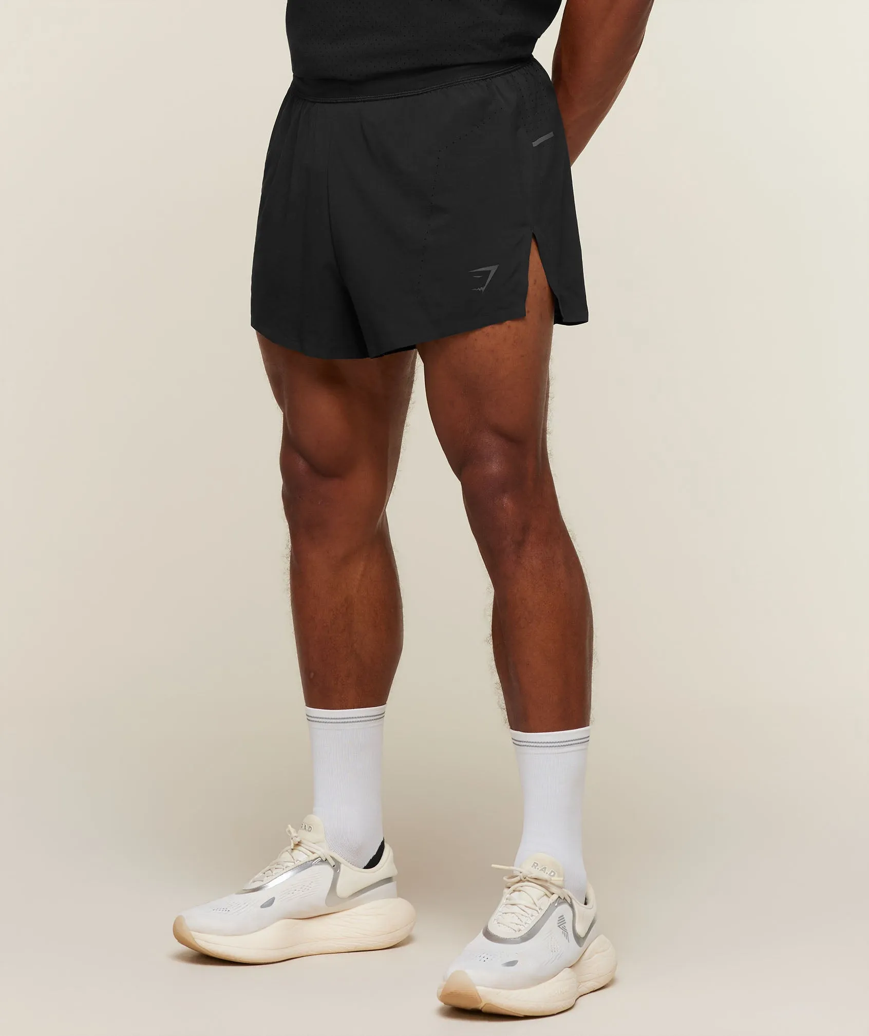 Gymshark Running Elite High Split Race Day Shorts - Black sold by Gymshark