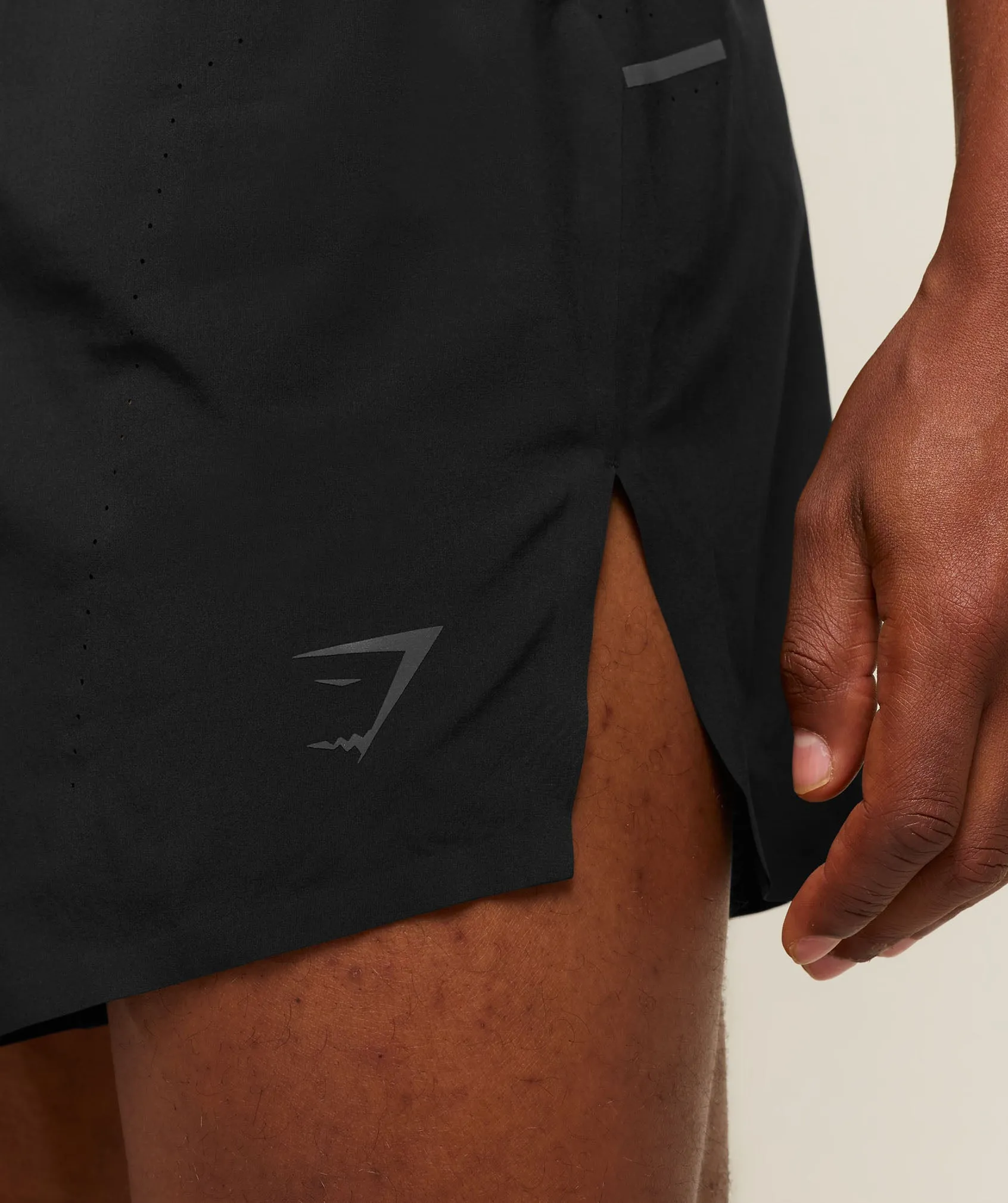 Gymshark Running Elite High Split Race Day Shorts - Black sold by Gymshark product image thumbnail 4