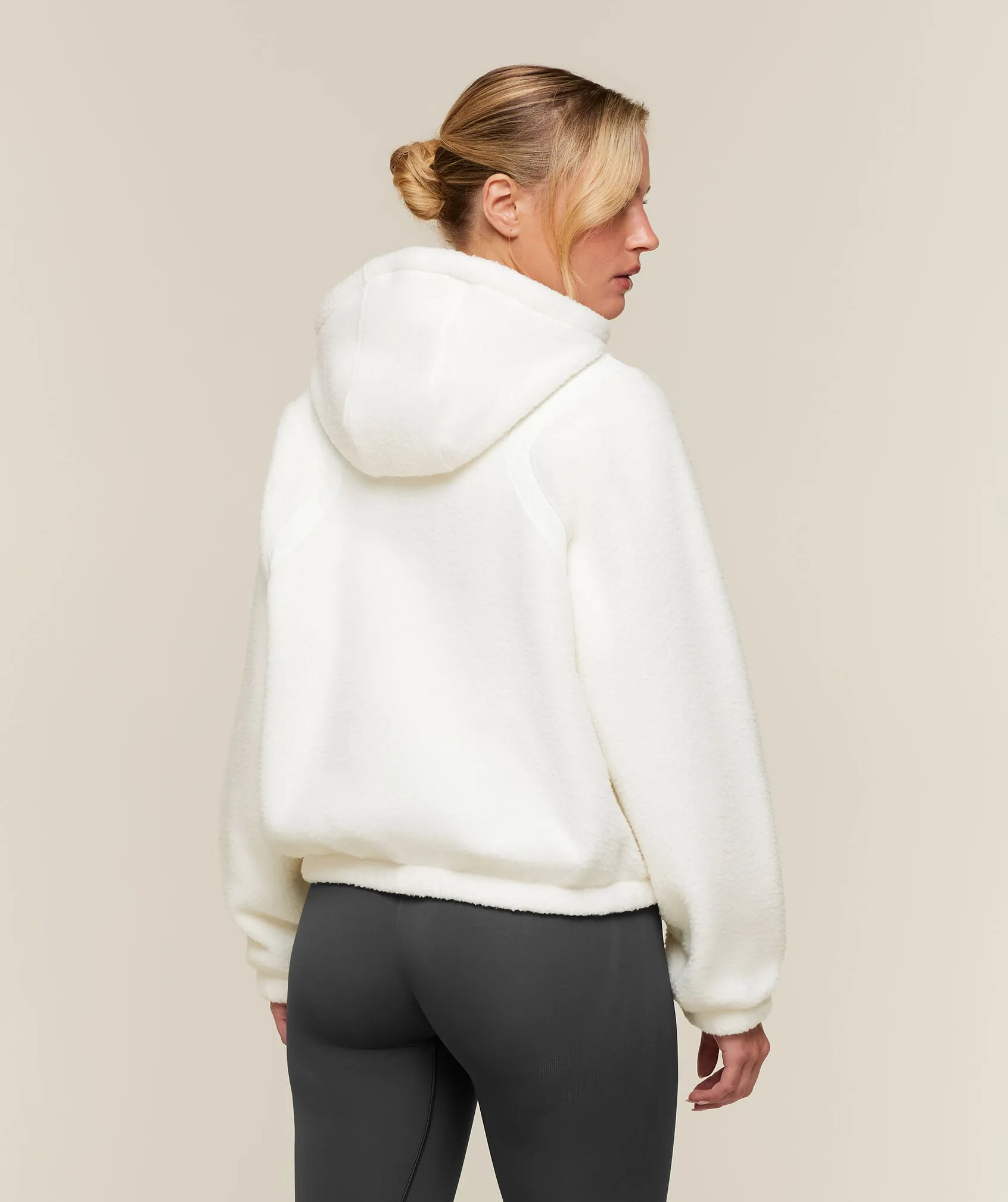 Gymshark Sherpa 1/4 Zip Jacket - Soft White sold by Gymshark product image thumbnail 2