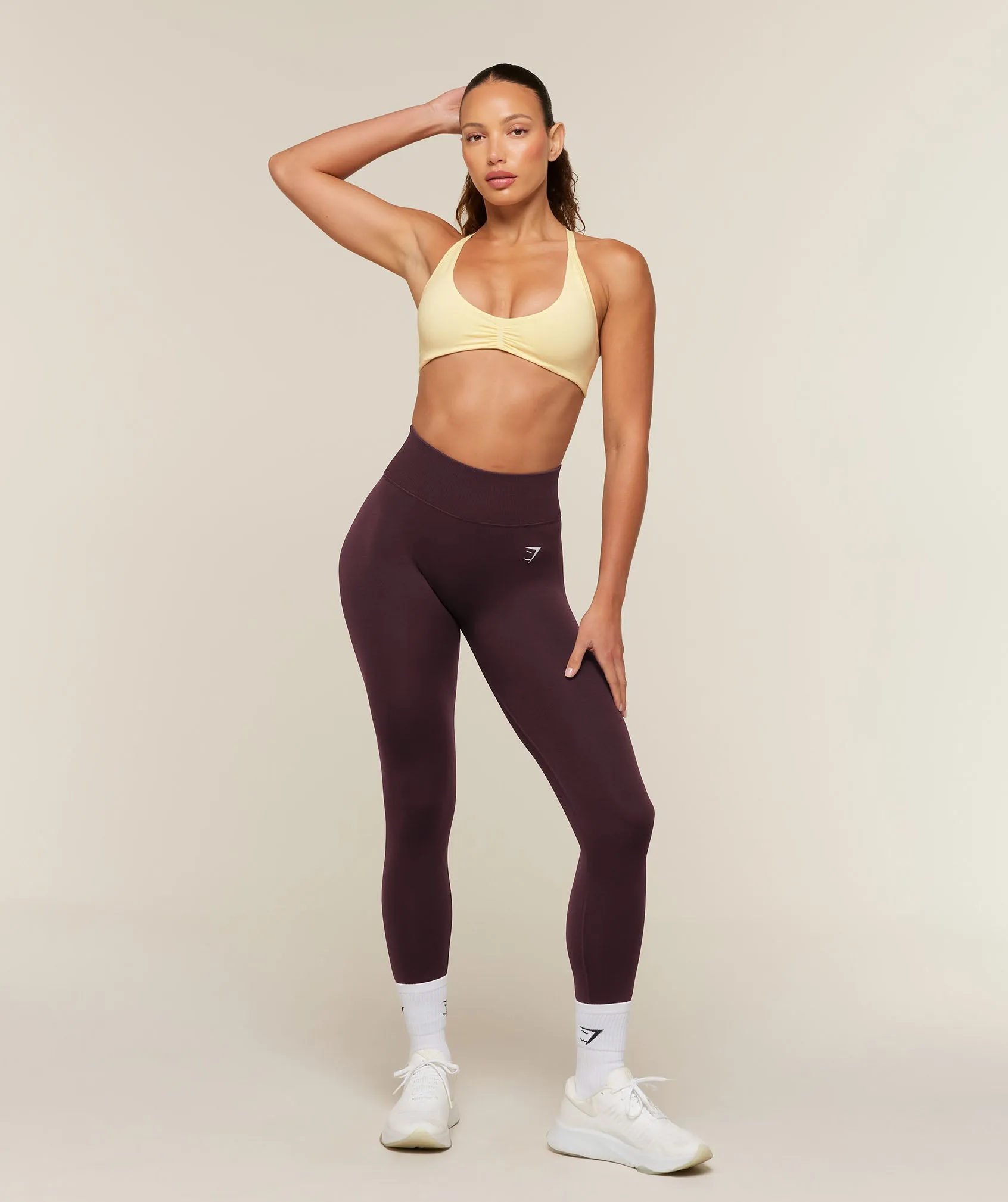Gymshark Relay Seamless Light Support Sports Bra - Butter Yellow sold by Gymshark product image thumbnail 4