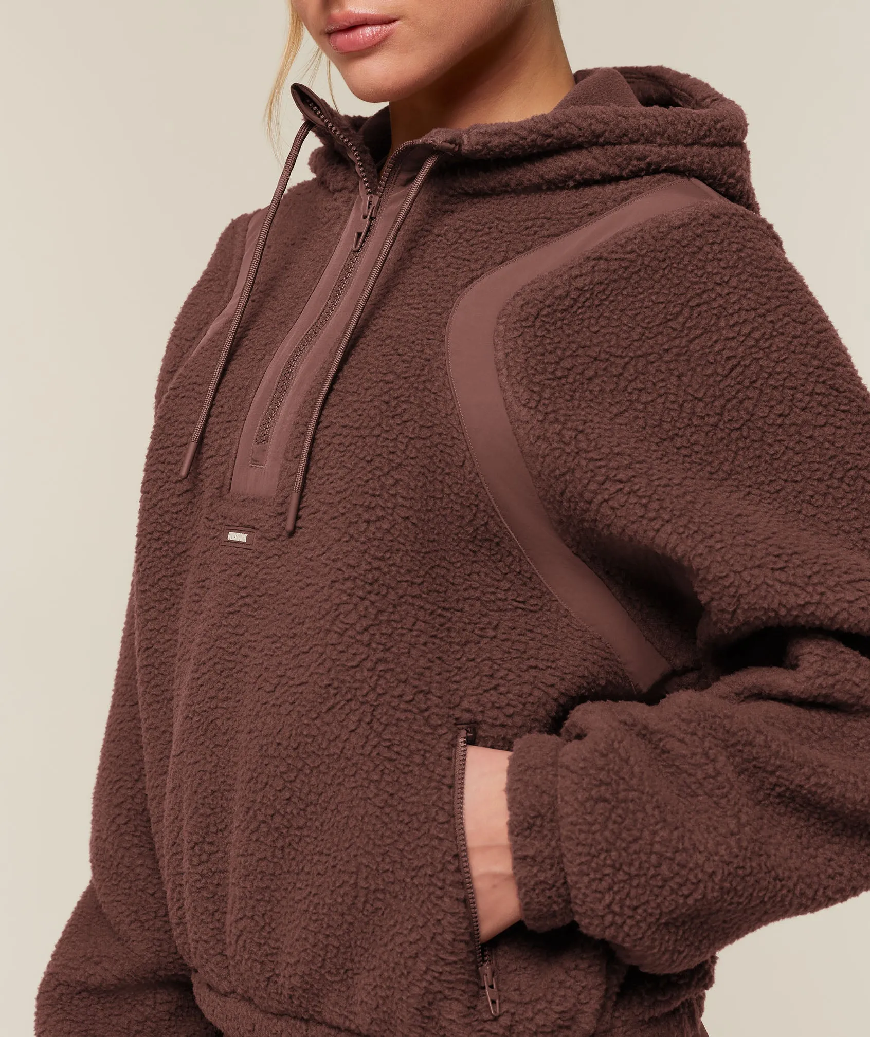 Gymshark Sherpa 1/4 Zip Jacket - Espresso Brown sold by Gymshark product image thumbnail 5