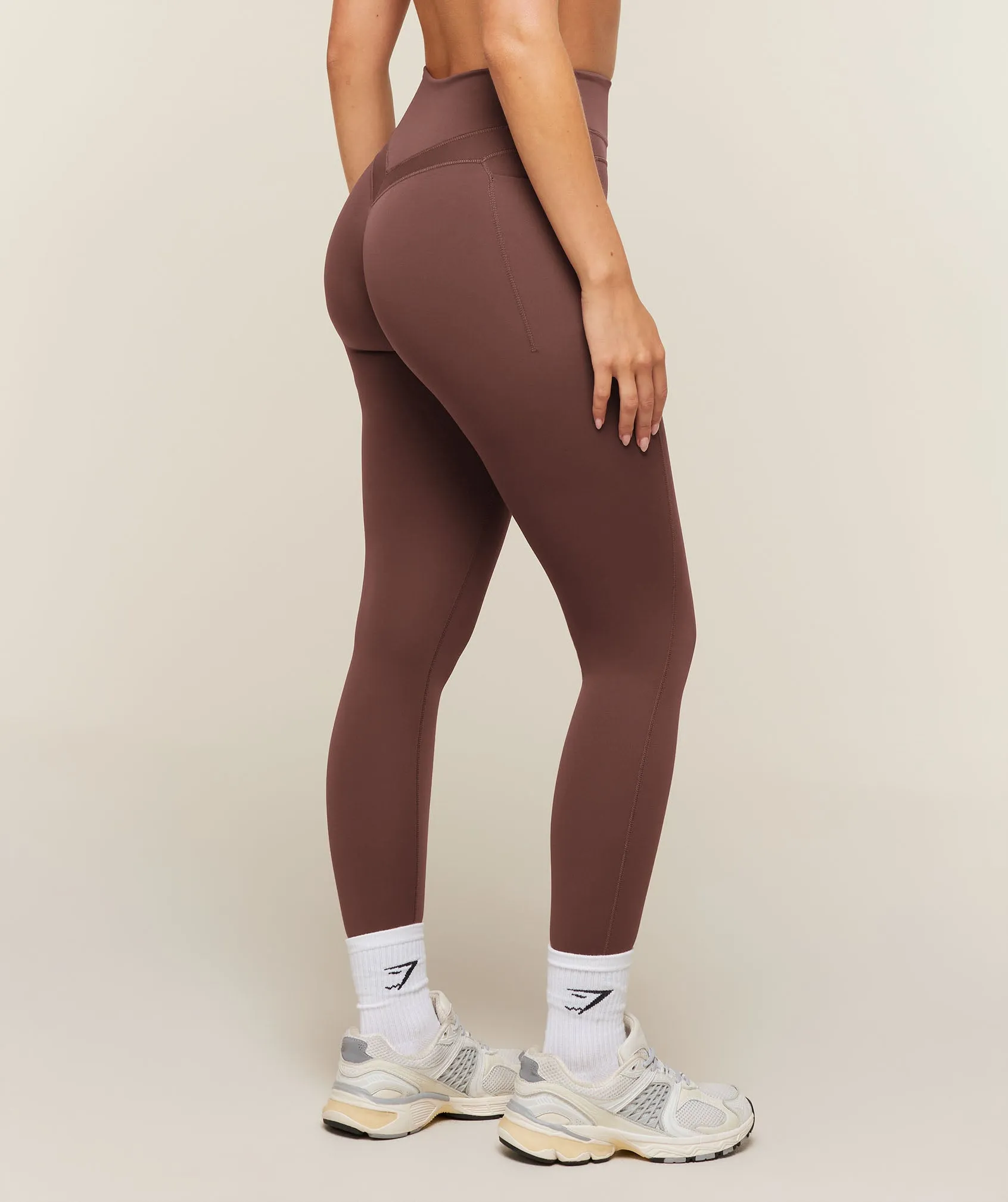 Gymshark Whitney High-Rise Pocket Leggings - Espresso Brown sold by Gymshark product image thumbnail 4