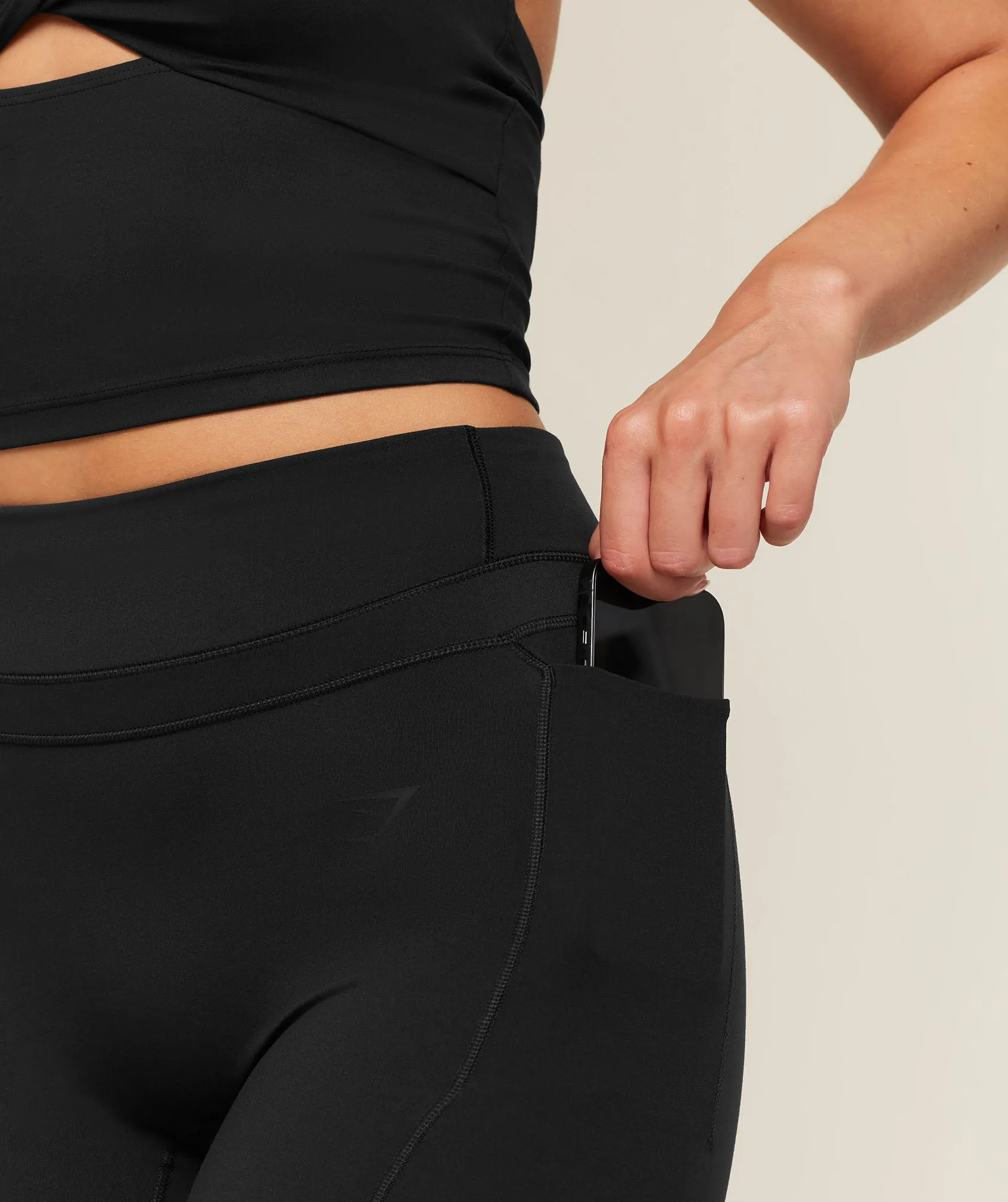 Gymshark Whitney High-Rise Pocket Leggings - Black sold by Gymshark product image thumbnail 2