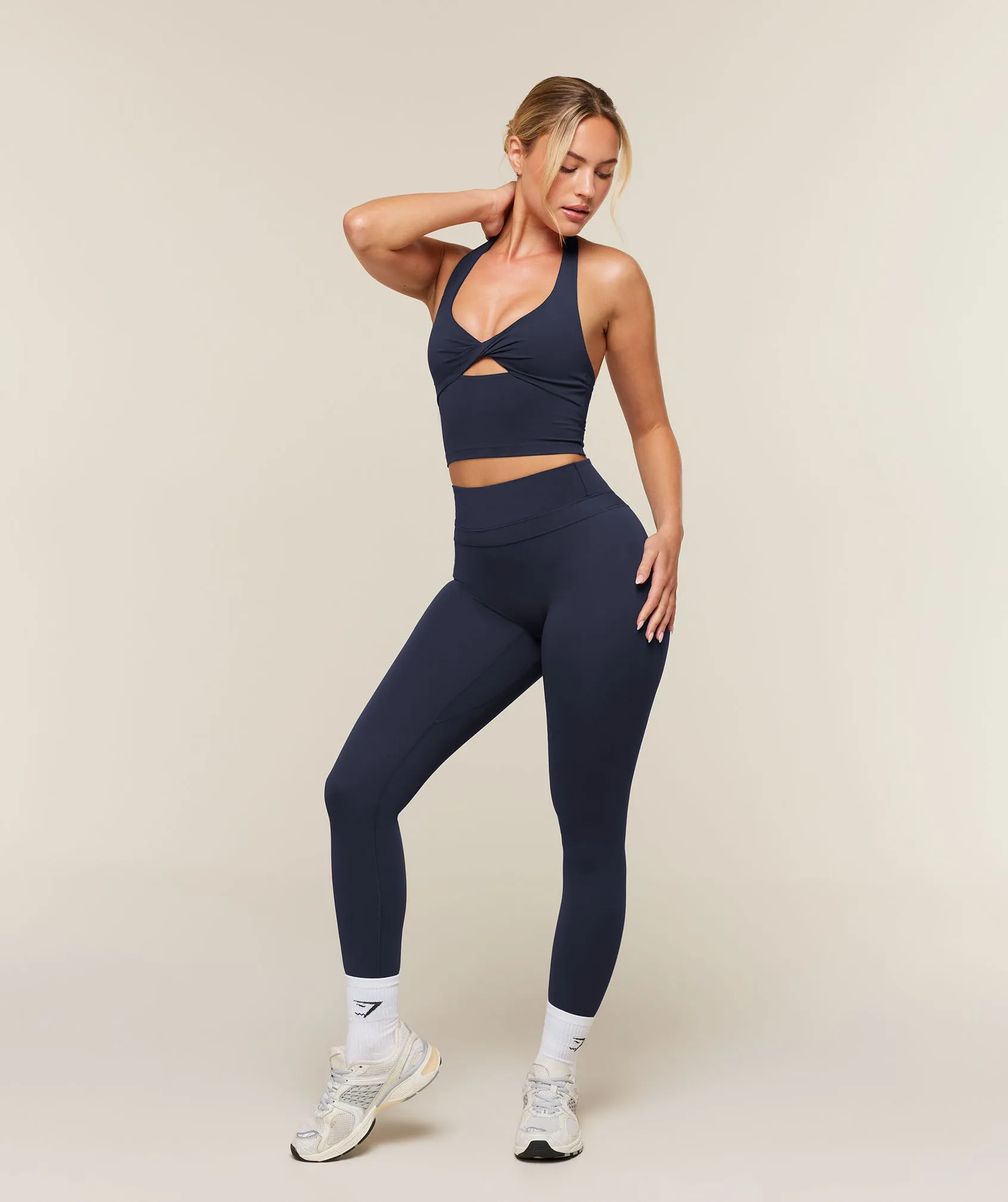 Gymshark Whitney High-Rise Regular Leggings - Heavy Blue sold by Gymshark product image thumbnail 4