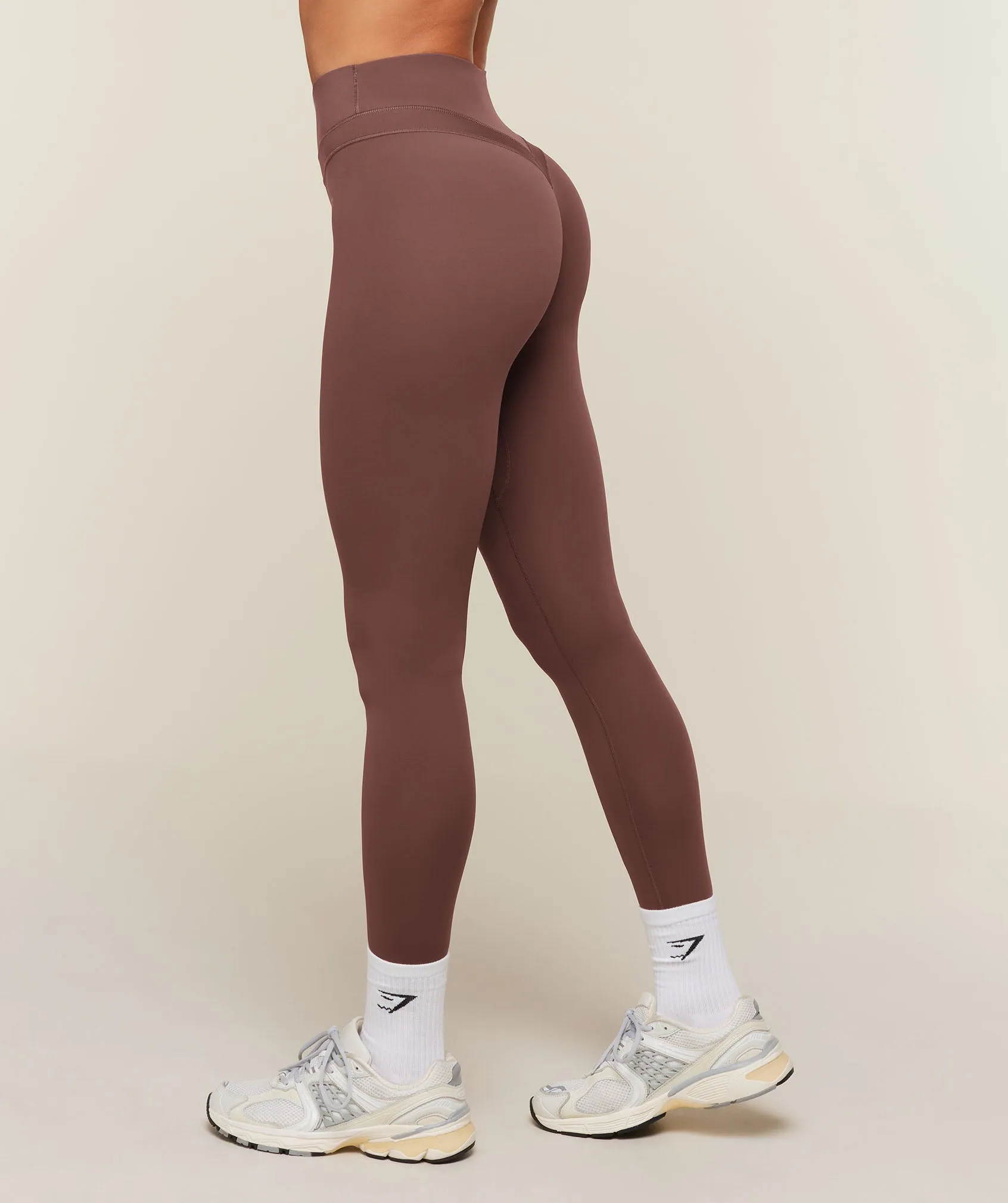 Gymshark Whitney High-Rise Regular Leggings - Espresso Brown sold by Gymshark product image thumbnail 3