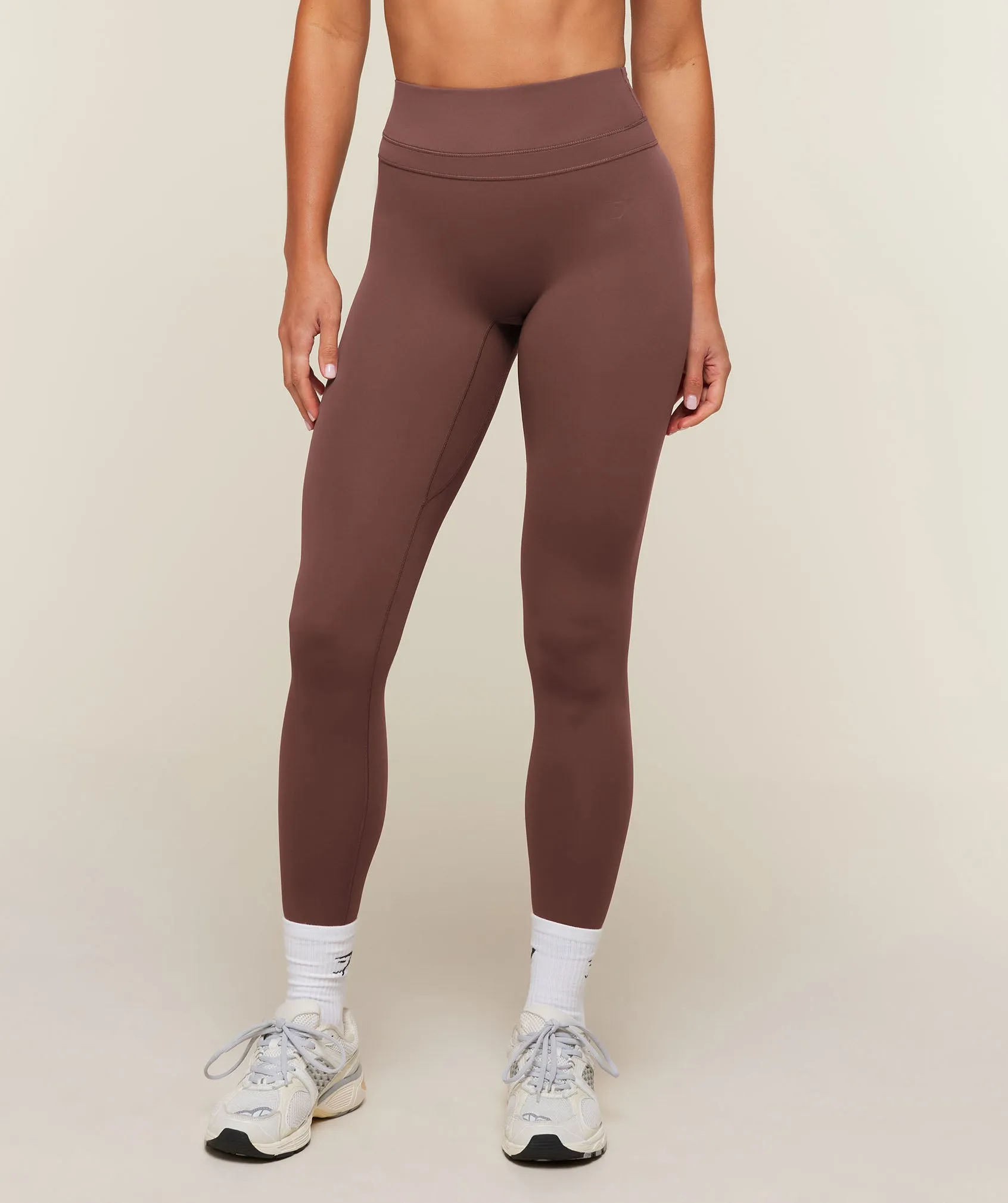 Gymshark Whitney High-Rise Regular Leggings - Espresso Brown sold by Gymshark