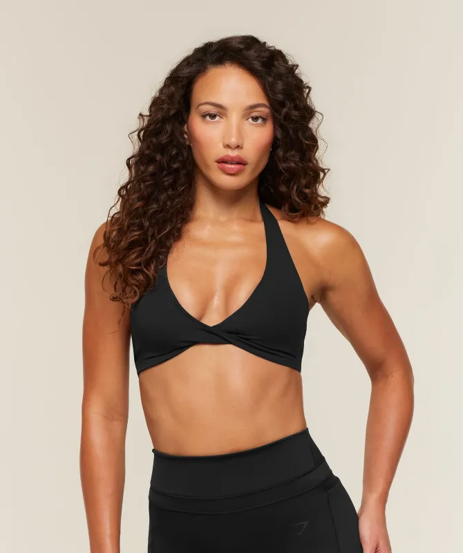Gymshark Whitney Twist Sports Bra - Black made by Gymshark