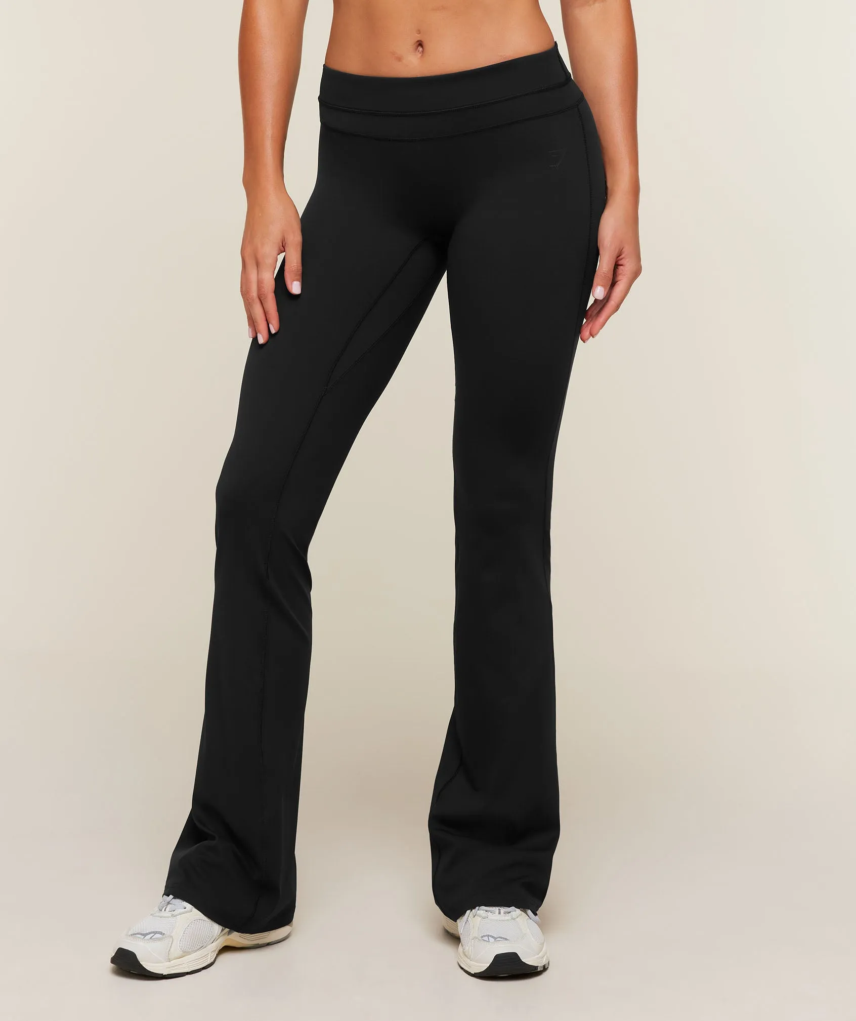 Gymshark Whitney Mid-Rise Flare Leggings Regular - Black sold by Gymshark