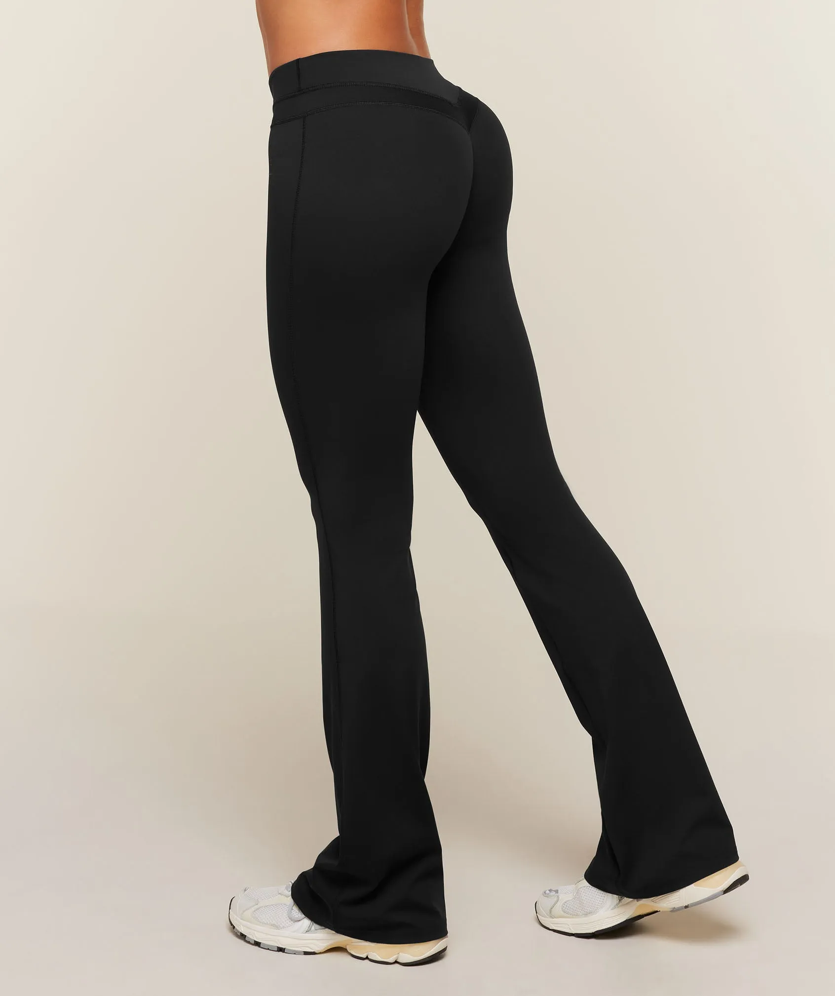 Gymshark Whitney Mid-Rise Flare Leggings Regular - Black sold by Gymshark product image thumbnail 3