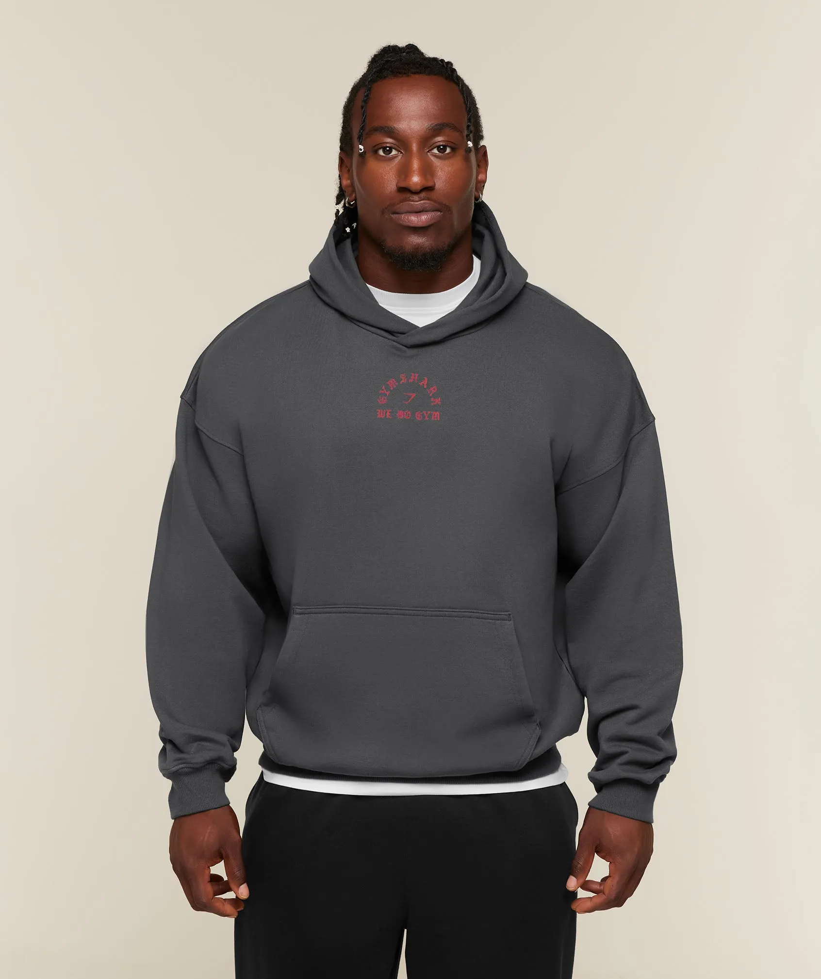Gymshark Lifting Statue Graphic Hoodie - Onyx Grey sold by Gymshark product image thumbnail 2