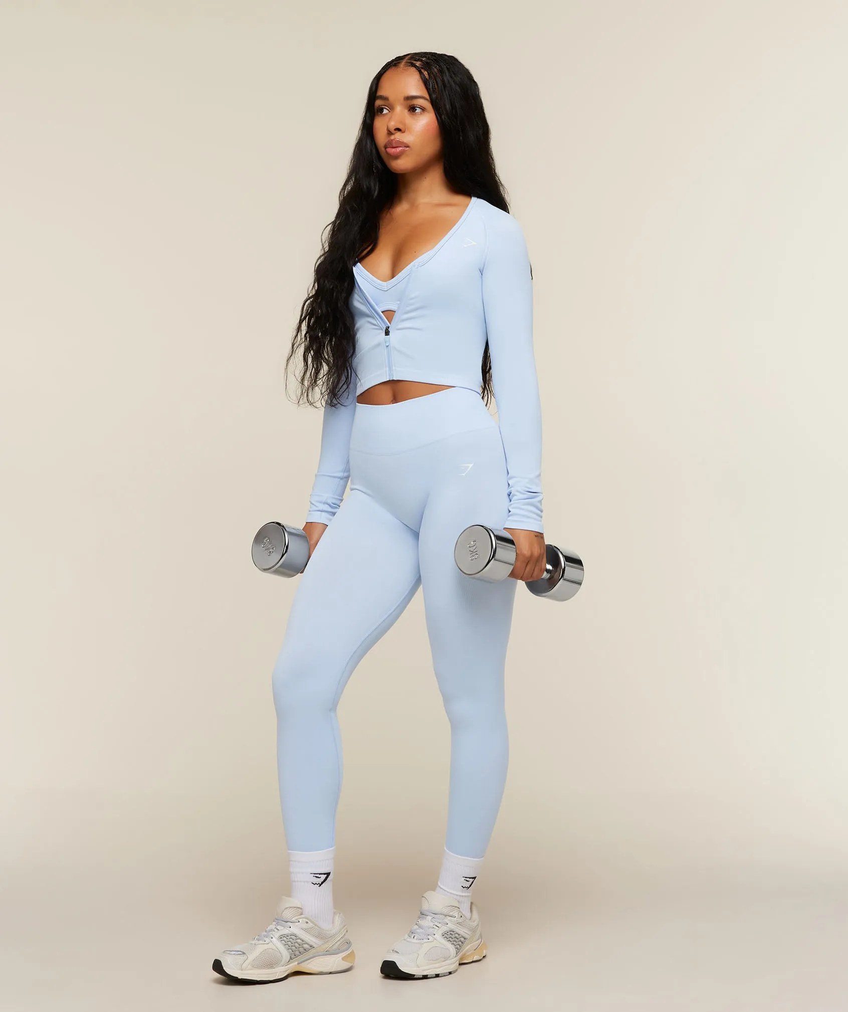 Gymshark Adapt Solid Leggings - Tranquil Blue sold by Gymshark product image thumbnail 4