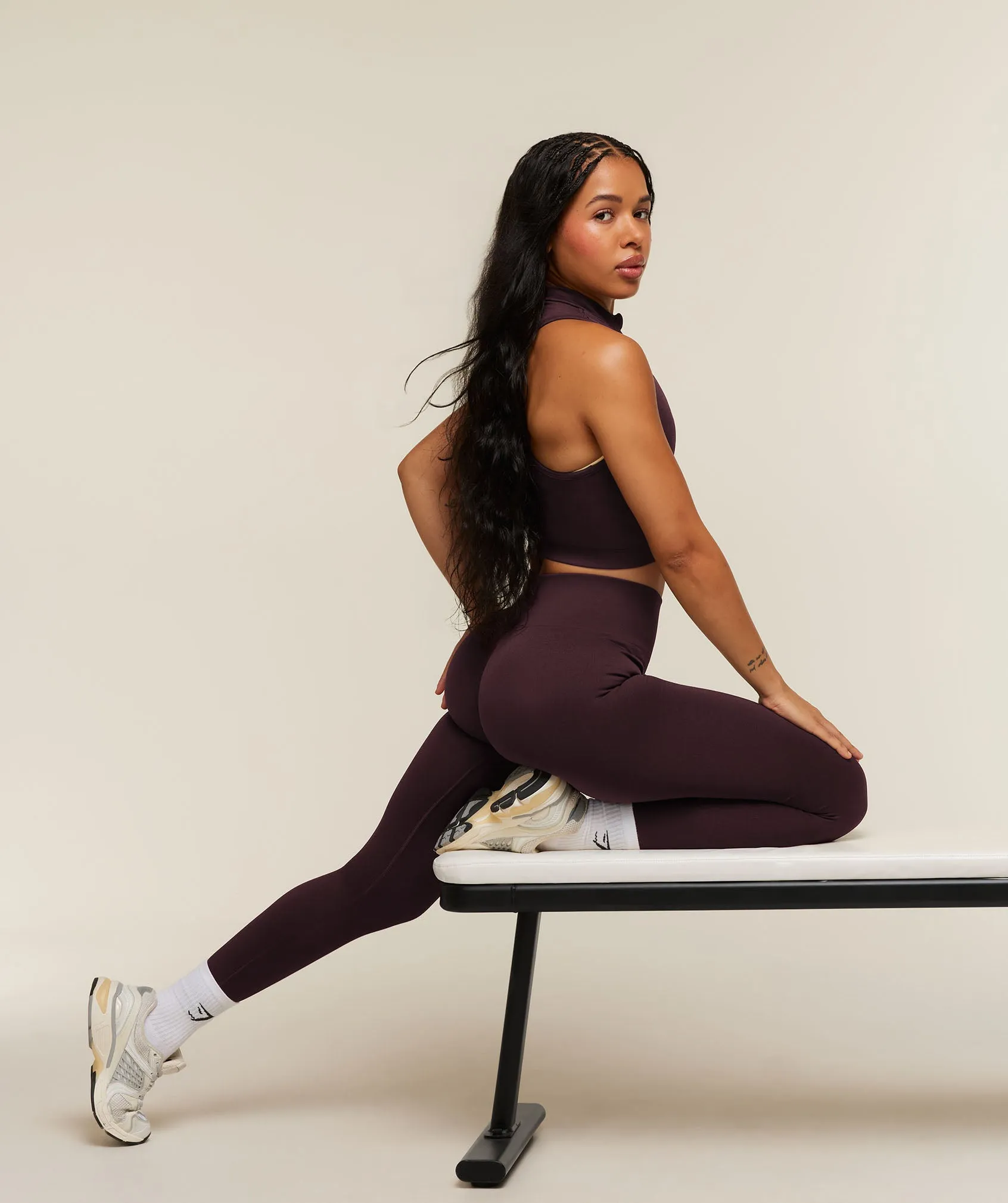 Gymshark Adapt Solid Leggings - Cherry Purple sold by Gymshark product image thumbnail 4