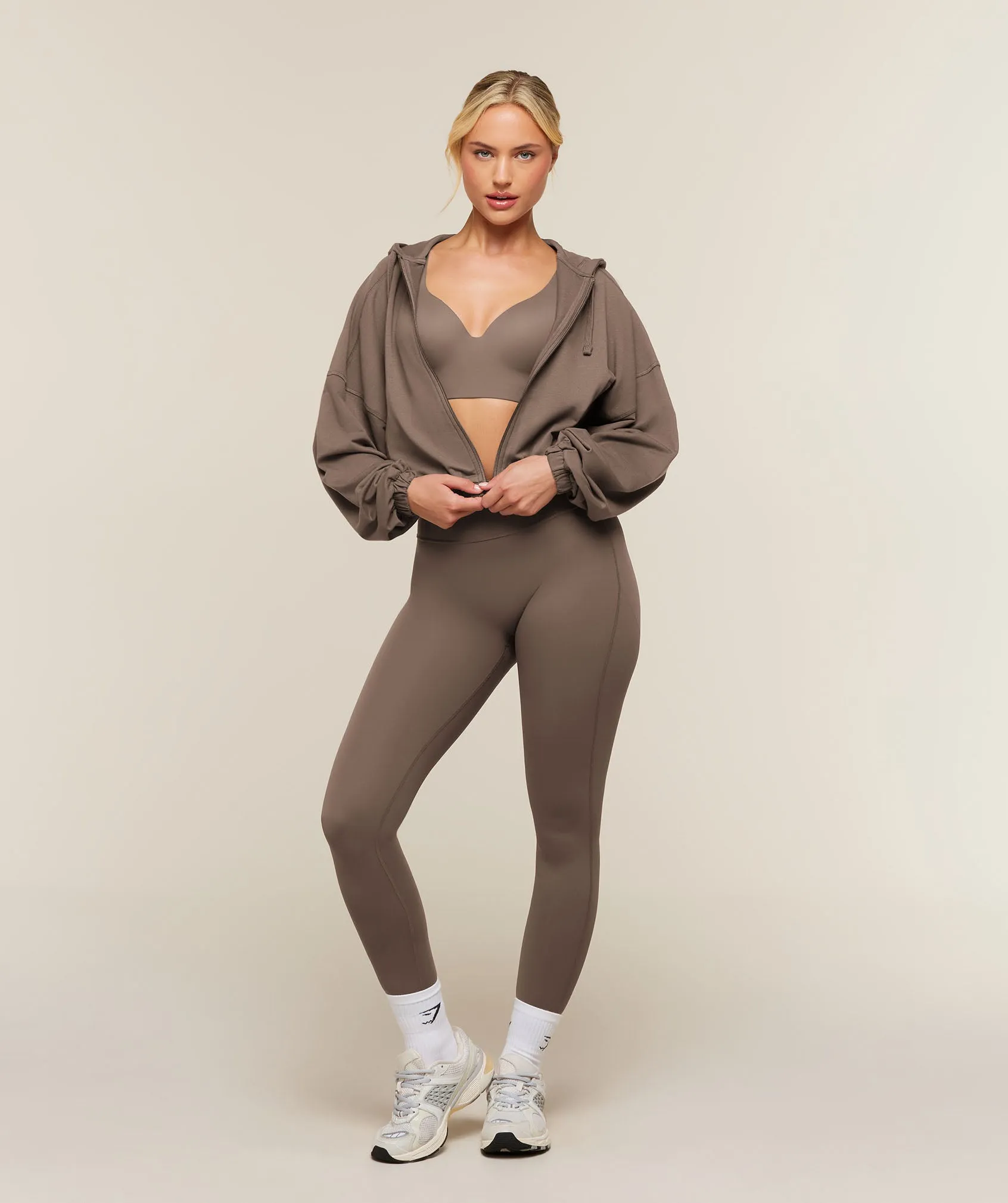 Gymshark Lightweight Full Zip Pullover - Soft Brown sold by Gymshark product image thumbnail 4