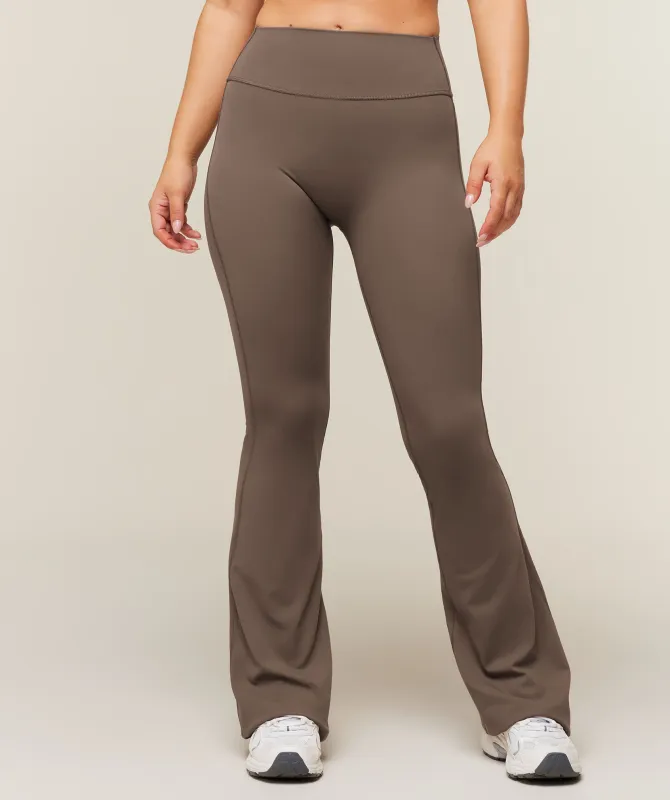 Gymshark Shape Bonded Flared Short Leggings - Soft Brown made by Gymshark
