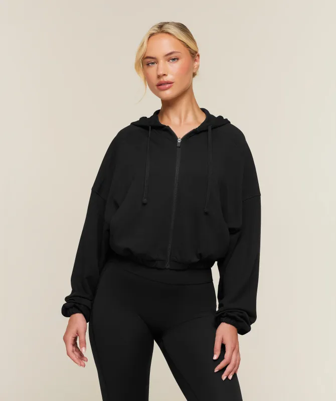 Gymshark Lightweight Full Zip Pullover - Black made by Gymshark