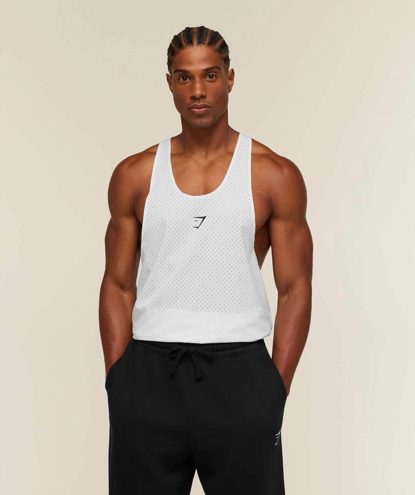 Gymshark Ultra Light Performance Tank - White sold by Gymshark
