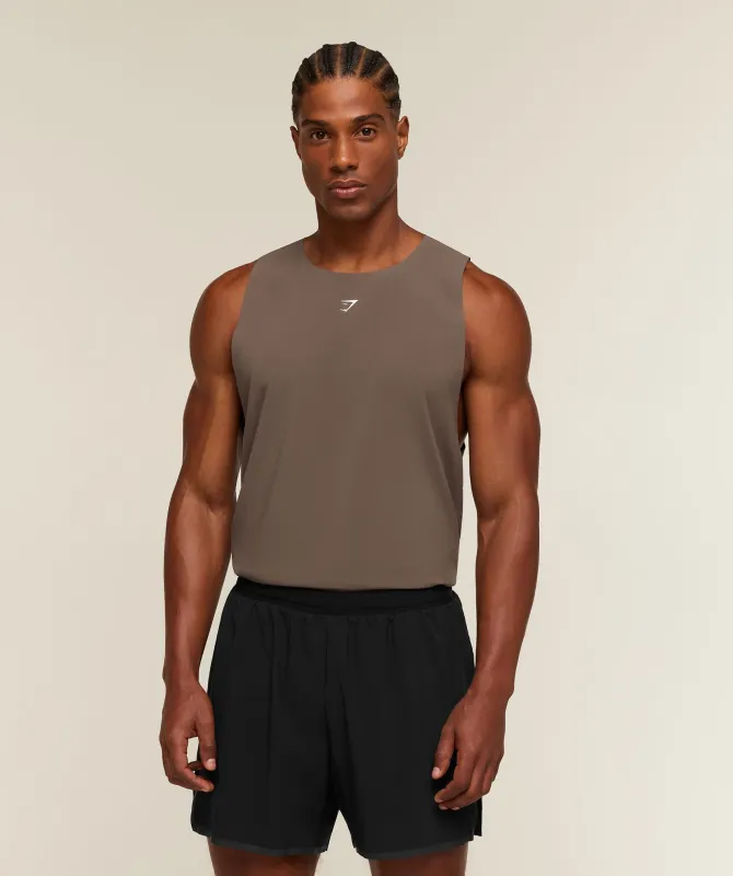 Gymshark Hybrid Race Tank - Soft Brown made by Gymshark
