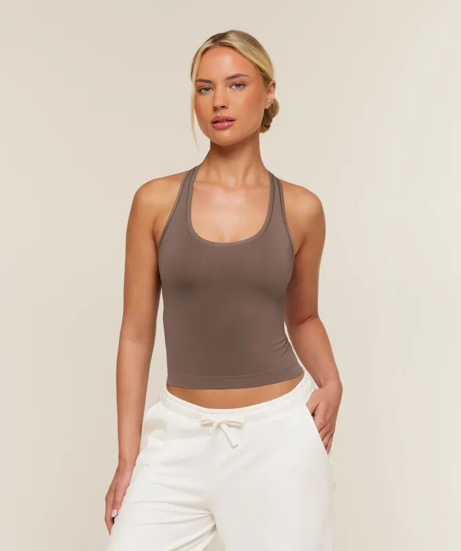 Gymshark FeatherForm™ Tank - Soft Brown made by Gymshark