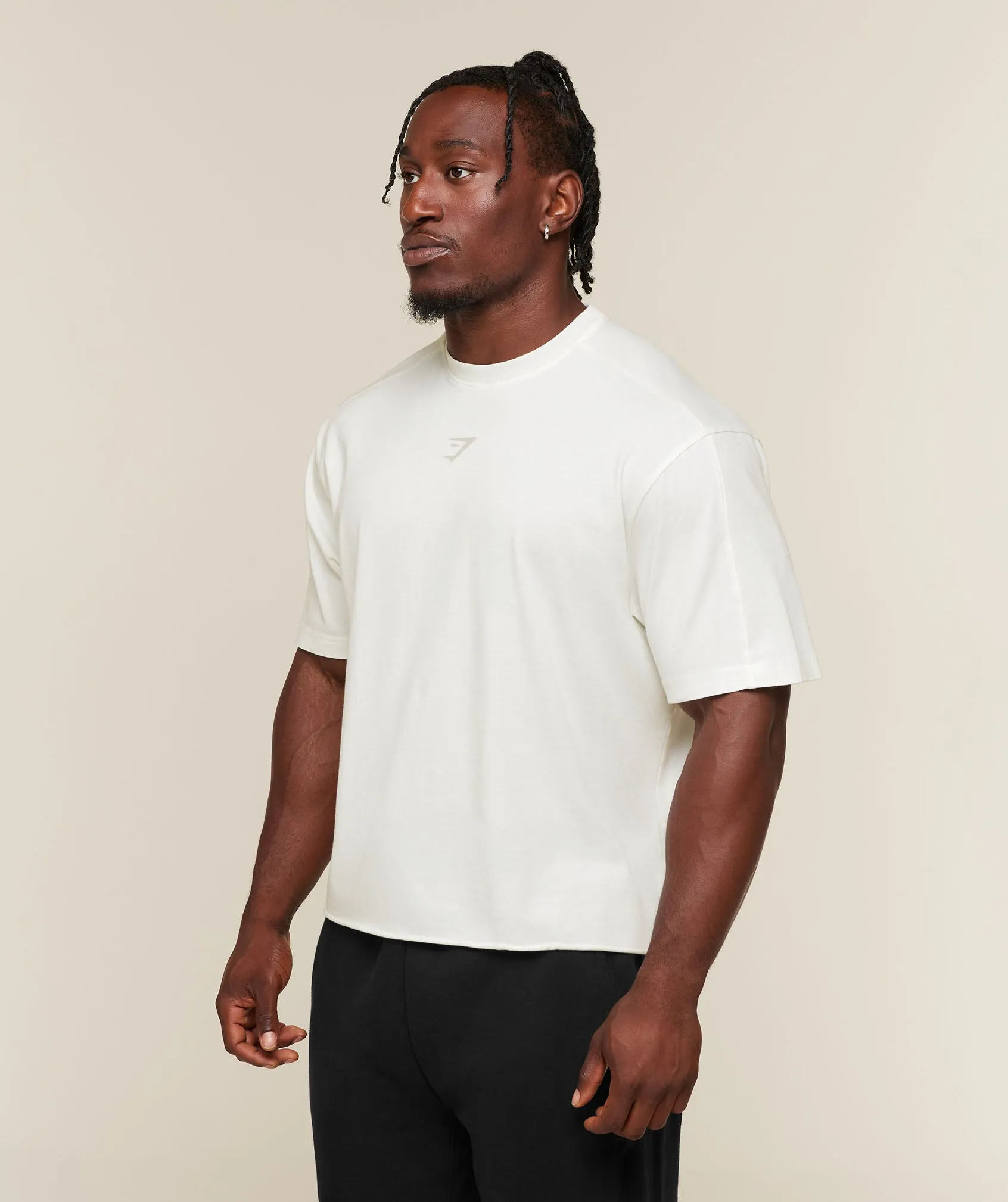 Gymshark Power Washed Oversized Boxy T-Shirt - Soft White/Wash sold by Gymshark product image thumbnail 3