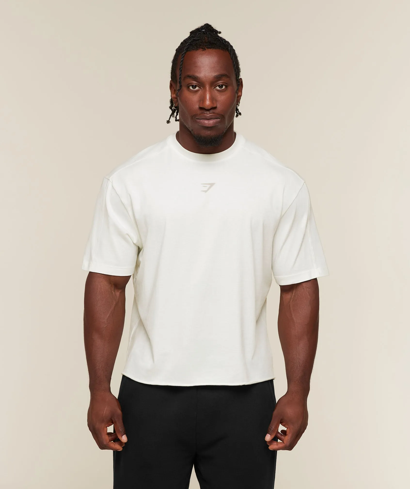 Gymshark Power Washed Oversized Boxy T-Shirt - Soft White/Wash sold by Gymshark product image thumbnail 2