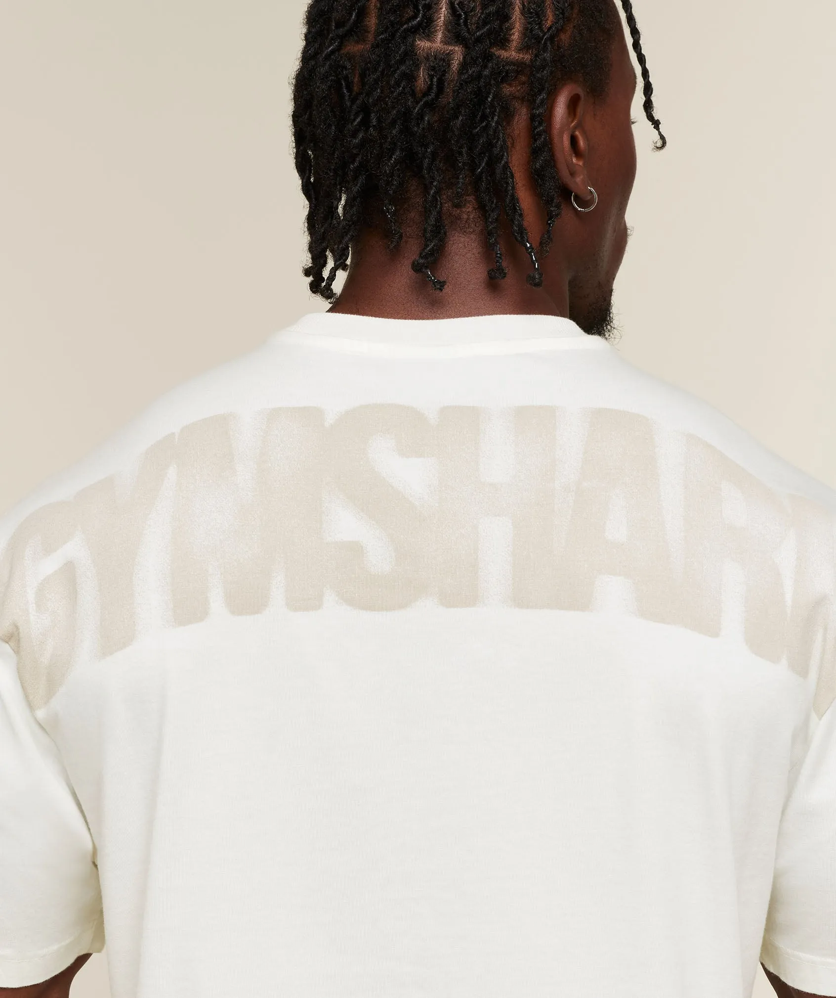 Gymshark Power Washed Oversized Boxy T-Shirt - Soft White/Wash sold by Gymshark product image thumbnail 5
