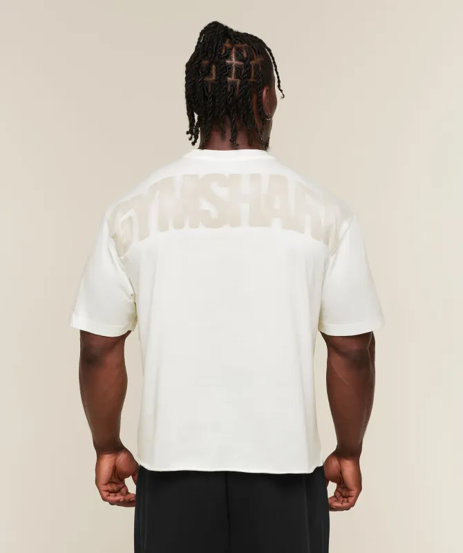 Gymshark Power Washed Oversized Boxy T-Shirt - Soft White/Wash made by Gymshark