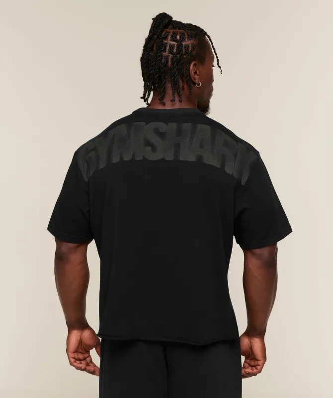 Gymshark Power Washed Oversized T-Shirt - Black/Wash made by Gymshark