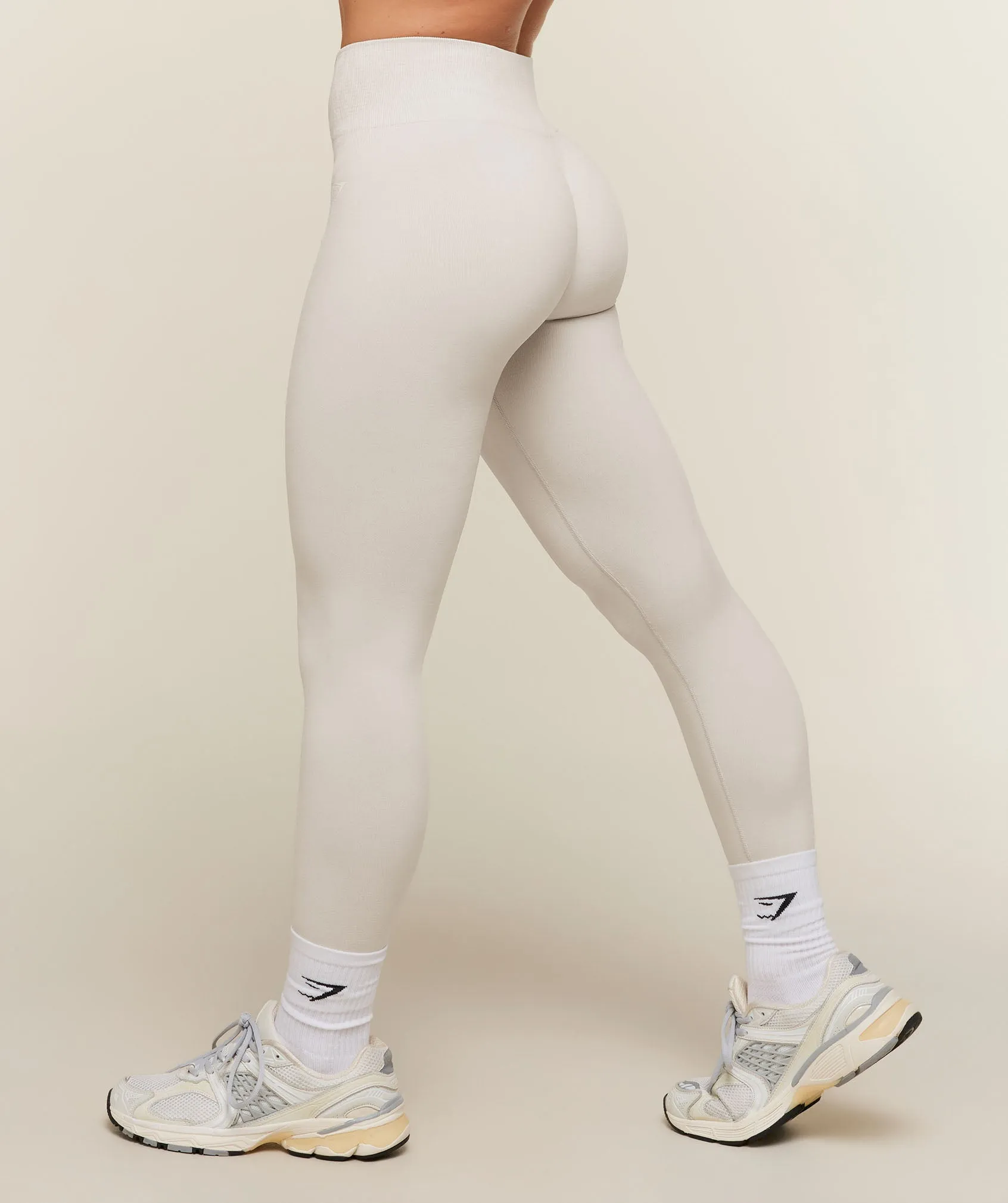 Gymshark Adapt Animal x Whitney Leggings - Mist Grey/Soft White sold by Gymshark product image thumbnail 3
