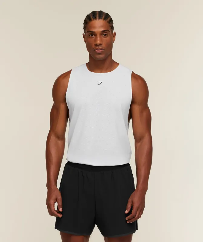 Gymshark Hybrid Race Tank - White made by Gymshark