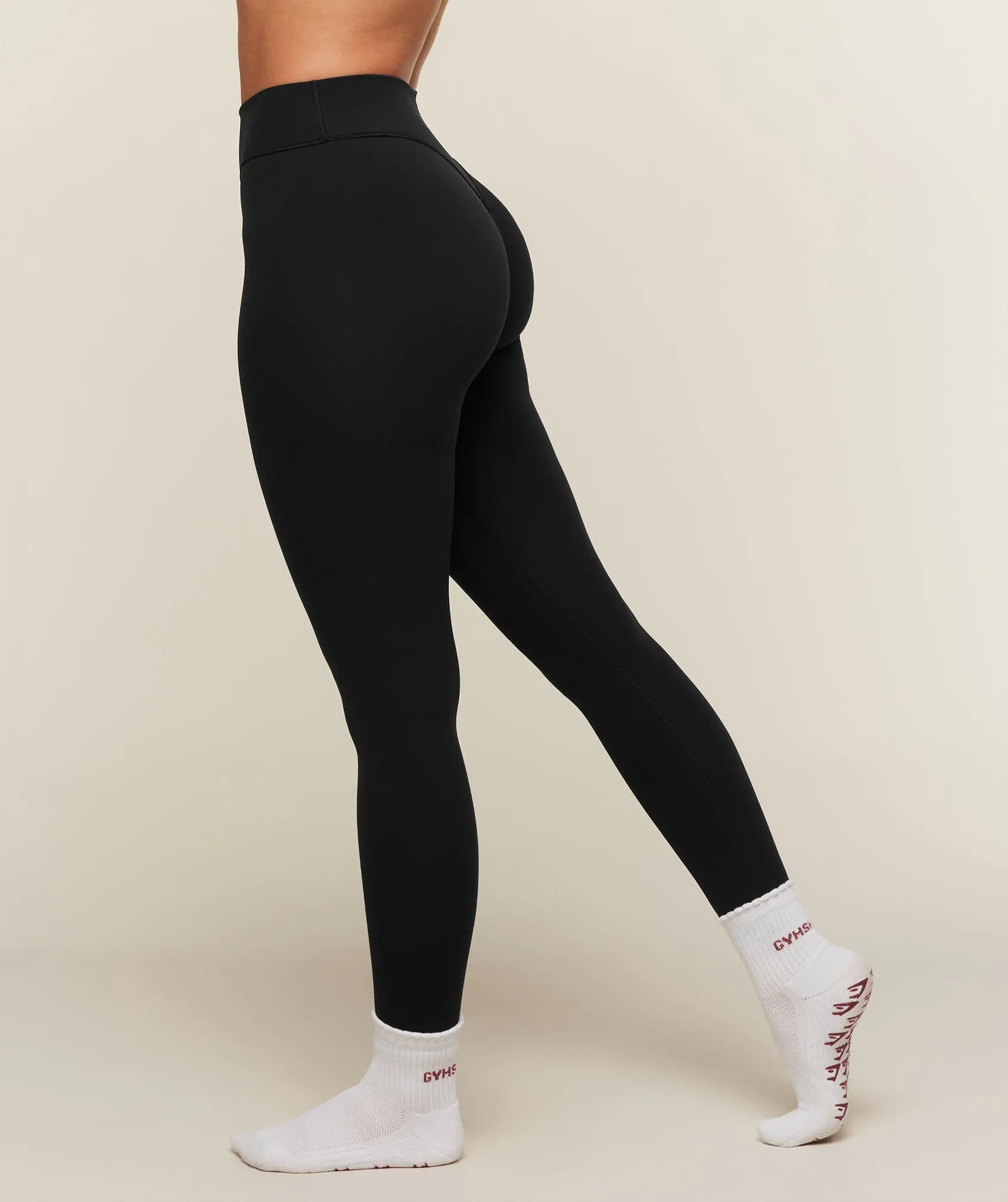 Gymshark SoftSense™ High-Rise Leggings - Black sold by Gymshark product image thumbnail 3