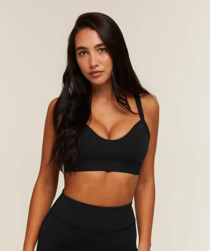 Gymshark SoftSense™ Longline Sports Bra - Black made by Gymshark