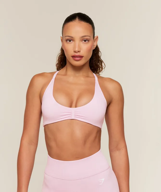 Gymshark Relay Seamless Light Support Sports Bra - Haze Pink made by Gymshark